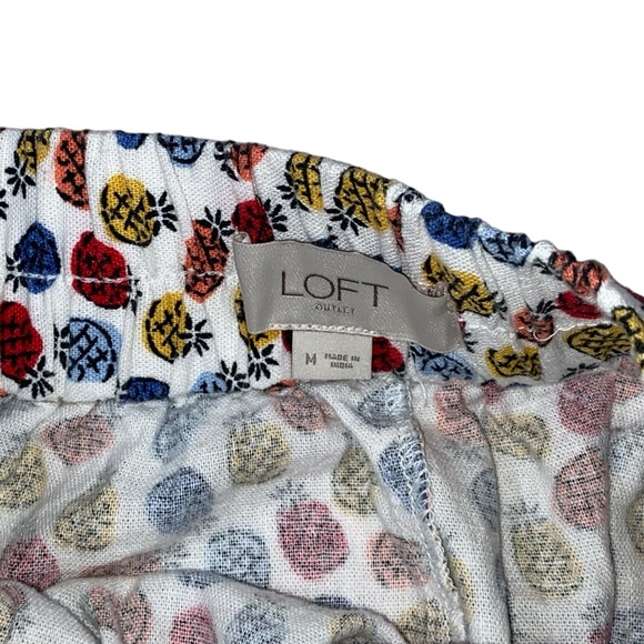 LOFT Outlet Linen Blend Pineapple Colorful Skirt - Women’s Medium - Picture 9 of 12